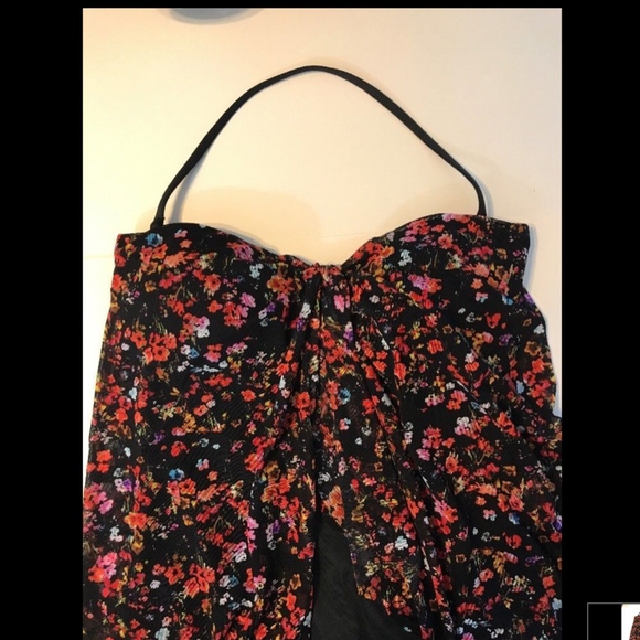 NWT Lauren Ralph Lauren Ditzy Floral Bandeau One Piece Swimsuit [SZ‎ 6 ] - Picture 3 of 8